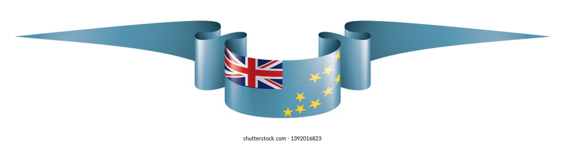 Tuvalu flag, vector illustration on a white background