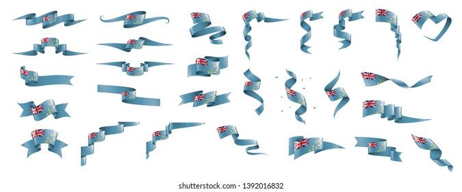 Tuvalu flag, vector illustration on a white background