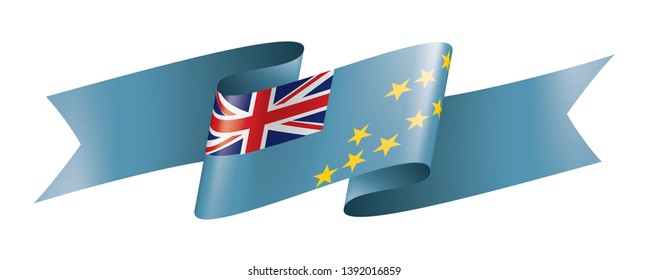 Tuvalu flag, vector illustration on a white background