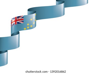 Tuvalu flag, vector illustration on a white background