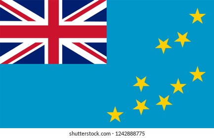 Tuvalu Flag, Vector image and icon