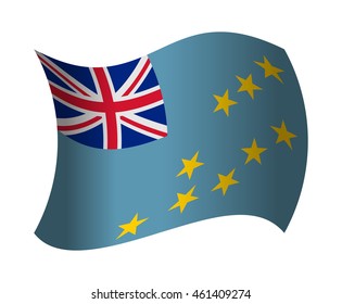 tuvalu flag waving in the wind