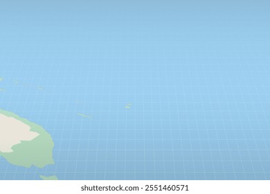 Tuvalu se destaca en un mapa detallado, la ubicación geográfica de Tuvalu. Mapa de Vector.