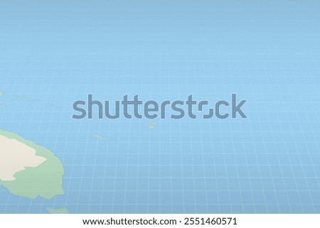 Tuvalu highlighted on a detailed map, geographic location of Tuvalu. Vector Map.
