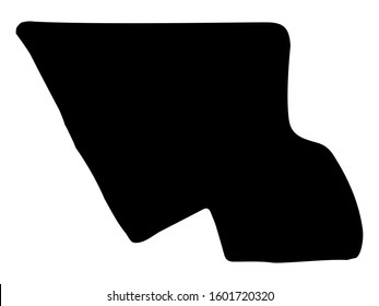 Tuvalu Map Black Silhouette vector illustration eps 10