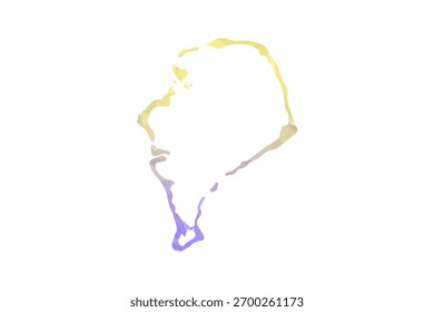 Tuvalu Map - Polygon Style Vector Illustration in Yellow and Lavender Gradient, Low Poly Geometric Design, Isolated on White Background for Infographics and Projects