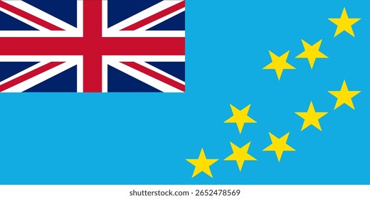 Tuvalu national flag. Flag of Tuvalu