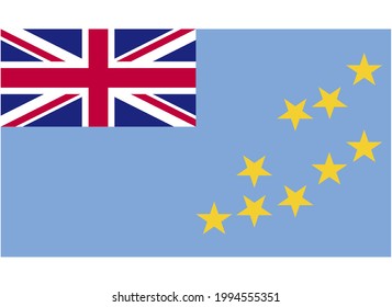 Nationalflagge TUVALU-isoliertes Vektorbild