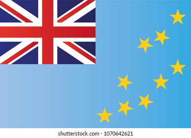 Tuvalu national flag. State vector illustration symbol.