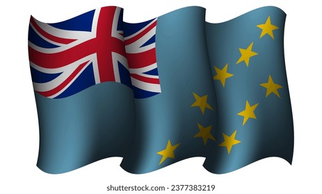 tuvalu waving flag design vector illustration suitable for feast day moment or event poster design on tuvalu