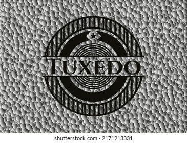 Banda negra de Tuxedo con fondo de burbujas. Ilustración vectorial. Detallado. 