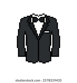 tuxedo black suit pixel art