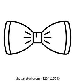 Tuxedo bow tie icon. Outline tuxedo bow tie vector icon for web design isolated on white background