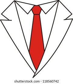  tuxedo with bow tie on a  white background