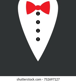  tuxedo with bow tie , vector illustration