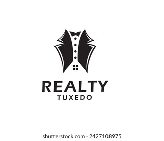 tuxedo business real estate logo design template illustration inspiration