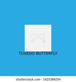 tuxedo butterfly icon sign signifier vector