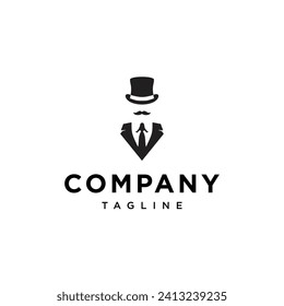 Tuxedo dance logo icon vector template.eps