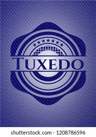 Tuxedo emblem with denim texture