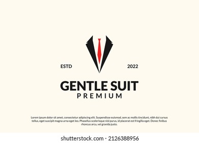 Tuxedo Gentle Suit Logo Design