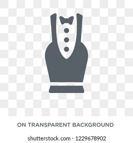 Tuxedo icon. Tuxedo design concept from  collection. Simple element vector illustration on transparent background.