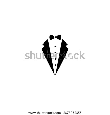 Tuxedo icon flat vector design.