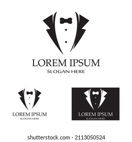 Tuxedo icon and logo for menswear , design template