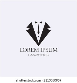 Tuxedo icon and logo for menswear , design template