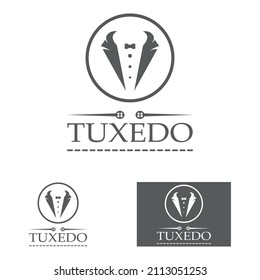 Tuxedo Icon Logo Menswear Design Template Stock Vector (Royalty Free ...