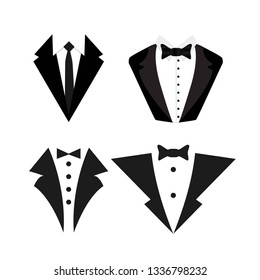 tuxedo icon set on white background