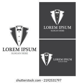Icono de Tuxedo y plantilla de vector de símbolo