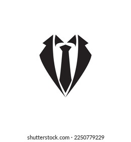 Icono de Tuxedo y plantilla de vector de símbolo