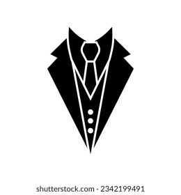 Tuxedo icon vector. Dinner jacket illustration sign. tux symbol or logo.