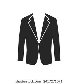 Tuxedo icon vector. Dinner jacket illustration sign. Suit symbol or logo.