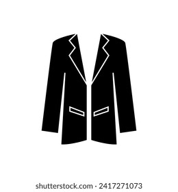 Vector de iconos de Tuxedo. Cartel de ilustración de la chaqueta de la cena. Símbolo o logotipo.