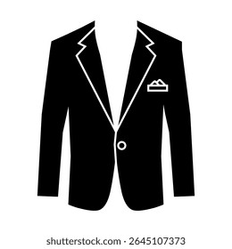 Tuxedo icon vector. Dinner jacket illustration sign. Suit symbol or logo.