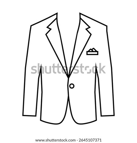 Tuxedo icon vector. Dinner jacket illustration sign. Suit symbol or logo.