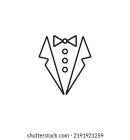 Tuxedo icon vector illustration simple logo design