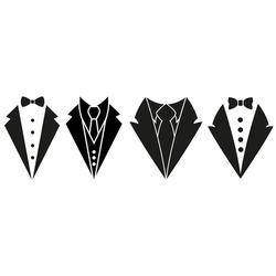 Tuxedo icon vector set. Dinner jacket illustration sign collection. tux symbol or logo.