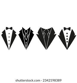 Tuxedo icon vector set. Dinner jacket illustration sign collection. tux symbol or logo.