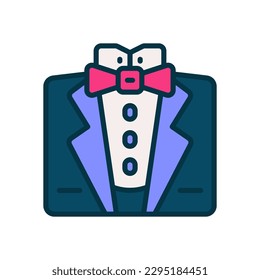 icono de esmoquin para tu sitio web, móvil, presentación y diseño de logotipo.