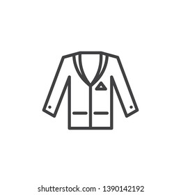 Tuxedo jacket line icon. linear style sign for mobile concept and web design. Wedding suit outline vector icon. Symbol, logo illustration. Pixel perfect vector graphics