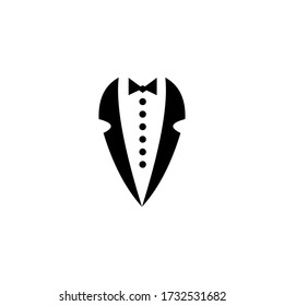 tuxedo logo design silhouette vector