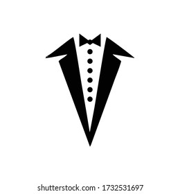 vector de silueta de diseño de logotipo de tuxedo