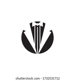 tuxedo logo design silhouette vector