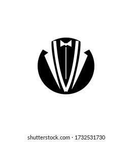 tuxedo logo design silhouette vector
