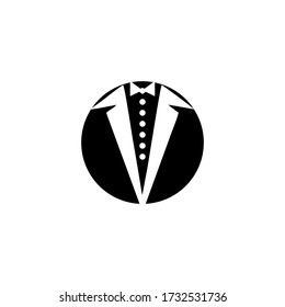 vector de silueta de diseño de logotipo de tuxedo