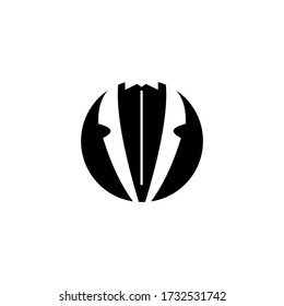 tuxedo logo design silhouette vector
