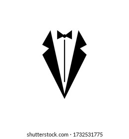 tuxedo logo design silhouette vector