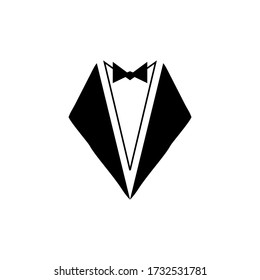 tuxedo logo design silhouette vector